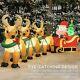 8ft Lighted Inflatable Christmas Decoration Santa Claus Sleigh & Reindeer