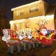 9.5 Ft Christmas Inflatable Santa Claus On Sleigh Pulled By Three Reindeers