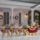 9 Ft Giant-sized Led Santa's Sleigh With Reindeer New In Box
