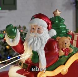 9 ft Giant-Sized LED Santa's Sleigh with Reindeer NEW IN BOX