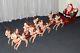 Annalee Santa Claus And His Reindeer Large Set With Sleigh