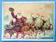 Antique Santa Sleigh & Reindeer Litho Ad For Star Soap Schultz & Co Zanesville