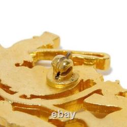 AUTHENTIC HERMES Santa Claus Brooch Reindeer Sleigh Bell Vintage Clear Ora