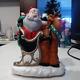 Accents Unlimited Santa On Sleigh With Reindeer Vintage Rare 1997