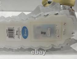 Acrylic Ice Roman Santa Sleigh Figurine & Flying Reindeer 18 Lighted HTF