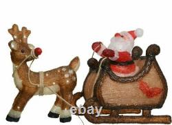 Acrylic Santa With Sled LED Christmas Indoor/Outdoor Garden Decoration xmas 2020