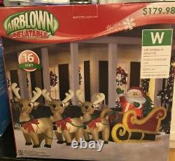 Airblown Inflatable Santa, Sleigh & Reindeer BRAND NEW IN BOX