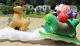 Airblown Inflatable Huge 12' Yard Decor Christmas Santa Sleigh Reindeer