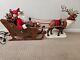 Animated Reindeer & Santa In Sleigh Musical Christmas Holiday Creations Works