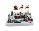Animated Santa & Reindeer Sleigh Christmas Village Pre-lit Musical Christmas