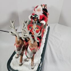 Animated Santa with Reindeer & Sleigh Musical Light-Up Christmas Carols (1995)