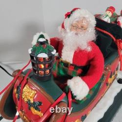Animated Santa with Reindeer & Sleigh Musical Light-Up Christmas Carols (1995)
