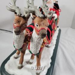Animated Santa with Reindeer & Sleigh Musical Light-Up Christmas Carols (1995)
