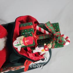 Animated Santa with Reindeer & Sleigh Musical Light-Up Christmas Carols (1995)