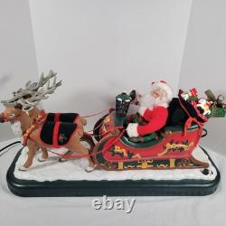 Animated Santa with Reindeer & Sleigh Musical Light-Up Christmas Carols (1995)