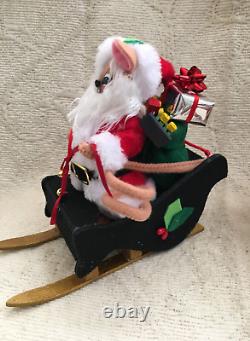 Annalee 5 Santa Mouse in Sleigh & 8 Reindeer-2020-NWTs-Never Displayed