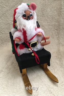 Annalee 5 Santa Mouse in Sleigh & 8 Reindeer-2020-NWTs-Never Displayed