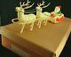 Antique 9067 Celluloid Santa Sled & Reindeer Set In Box Made In Japan'30s
