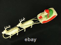 Antique 9067 Celluloid Santa Sled & Reindeer Set in Box Made in Japan'30s