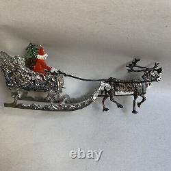 Antique BABETTE SCHWEIZER CHRISTMAS SANTA SLEIGH REINDEER 5 #4C