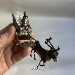 Antique BABETTE SCHWEIZER CHRISTMAS SANTA SLEIGH REINDEER 5 #4C