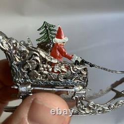 Antique BABETTE SCHWEIZER CHRISTMAS SANTA SLEIGH REINDEER 5 #4C