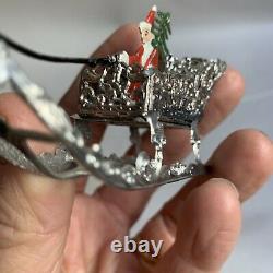 Antique BABETTE SCHWEIZER CHRISTMAS SANTA SLEIGH REINDEER 5 #4C