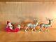 Antique Celluloid Santa Sled & Reindeer Set Christmas Ornament Made In Japan