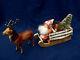 Antique German Santa Log Sleigh Candy Container Withreindeer Tree & Toys Christmas