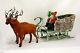 Antique German Santa In Sleigh With Reindeer Candy Containers Ca1910