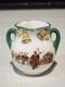 Antique Royal Doulton Series Ware Santa Sleigh Reindeer 2 Mini 2 Handle Vase