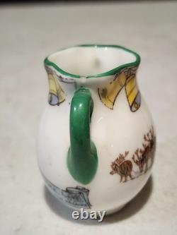 Antique Royal Doulton Series Ware SANTA SLEIGH REINDEER 2 Mini 2 HANDLE VASE