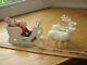 Antique Santa Claus In Sleigh With Two Reindeer