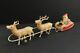 Antique Santa Claus On Sleigh With Reindeers 12 Celluloid Japan 1940's
