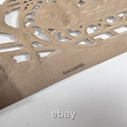 Antique Santa in Sleigh Reindeer. Embossed Paper. German Vtg Christmas 1900s