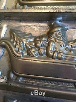 Antique Vintage SANTA IN SLEIGH WITH REINDEER CHOCOLATE MOLD. EPPELSHEIMER-RARE