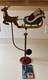 Authentic Models Balance Toys Santa's Sleigh Reindeer Balancing Metal Art 17.5