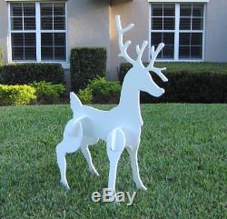 BEST Santa Sleigh and 2 Reindeer Figurine for Christmas Outdoor Yard Decoration