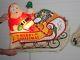 Blow Mold Santa In Sleigh & Reindeer Noma Lite Wall Mount St. Joseph Missouri