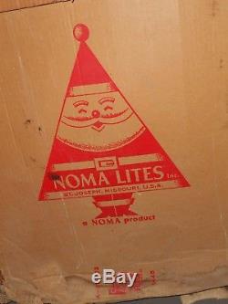 BLOW MOLD Santa in Sleigh & Reindeer Noma Lite Wall Mount St. Joseph Missouri
