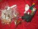 Byers Choice Santa In Sleigh Toys Gifts With 8 Reindeer
