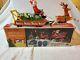 Battery Operated Santa Claus On Reindeer Sleigh Tin Toy Tested Original Box