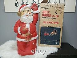 Beco Original Christmas Blow Mold 1960s JOLLY SANTA FOR SLEIGH waving 26