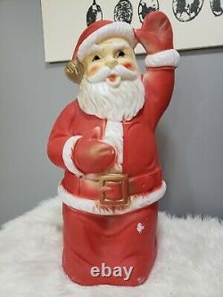 Beco Original Christmas Blow Mold 1960s JOLLY SANTA FOR SLEIGH waving 26