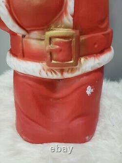 Beco Original Christmas Blow Mold 1960s JOLLY SANTA FOR SLEIGH waving 26