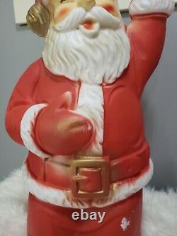 Beco Original Christmas Blow Mold 1960s JOLLY SANTA FOR SLEIGH waving 26