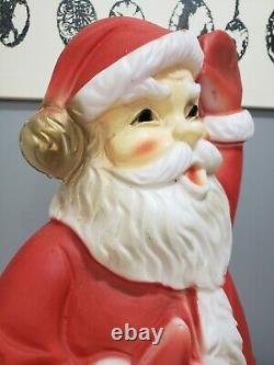 Beco Original Christmas Blow Mold 1960s JOLLY SANTA FOR SLEIGH waving 26