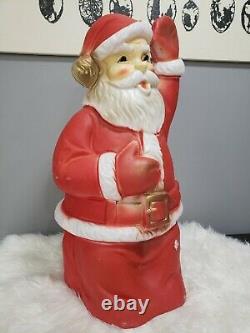 Beco Original Christmas Blow Mold 1960s JOLLY SANTA FOR SLEIGH waving 26