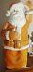 Beco Original Christmas Blow Mold Jolly Santa Claus Sits In The Sleigh 1960's