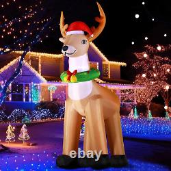 Big Christmas Inflatable Reindeer or Santa Sleigh LED Xmas Blow up Yard NEW